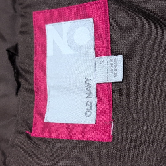 JEEP Puffer Vest Brown Old Navy Upcycle Almost Vintage ;) Size Small - Picture 9 of 14